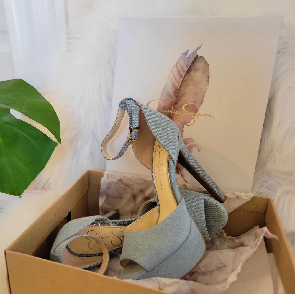 Jessica Simpson Blue Jean Stilettos | Size 6